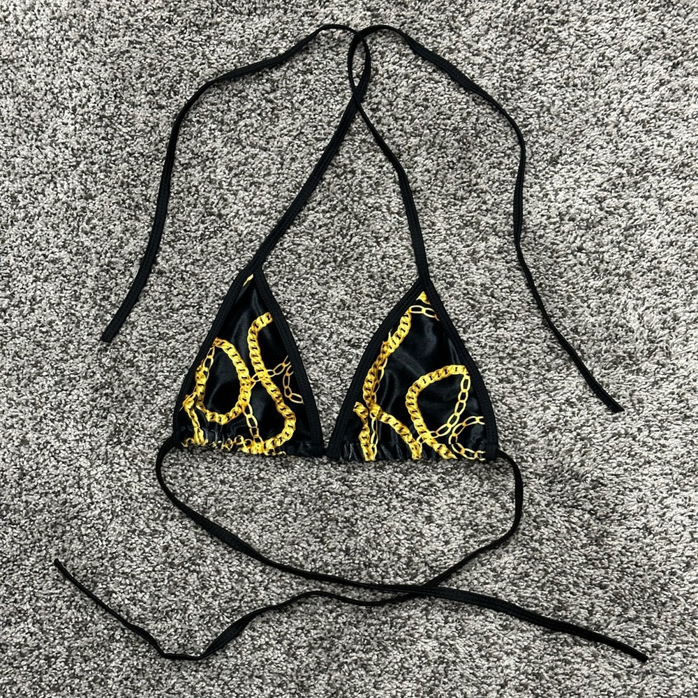 Shop B Glittz Chained Miami Triangle Top